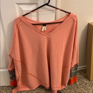 Free People! Peach tunic!